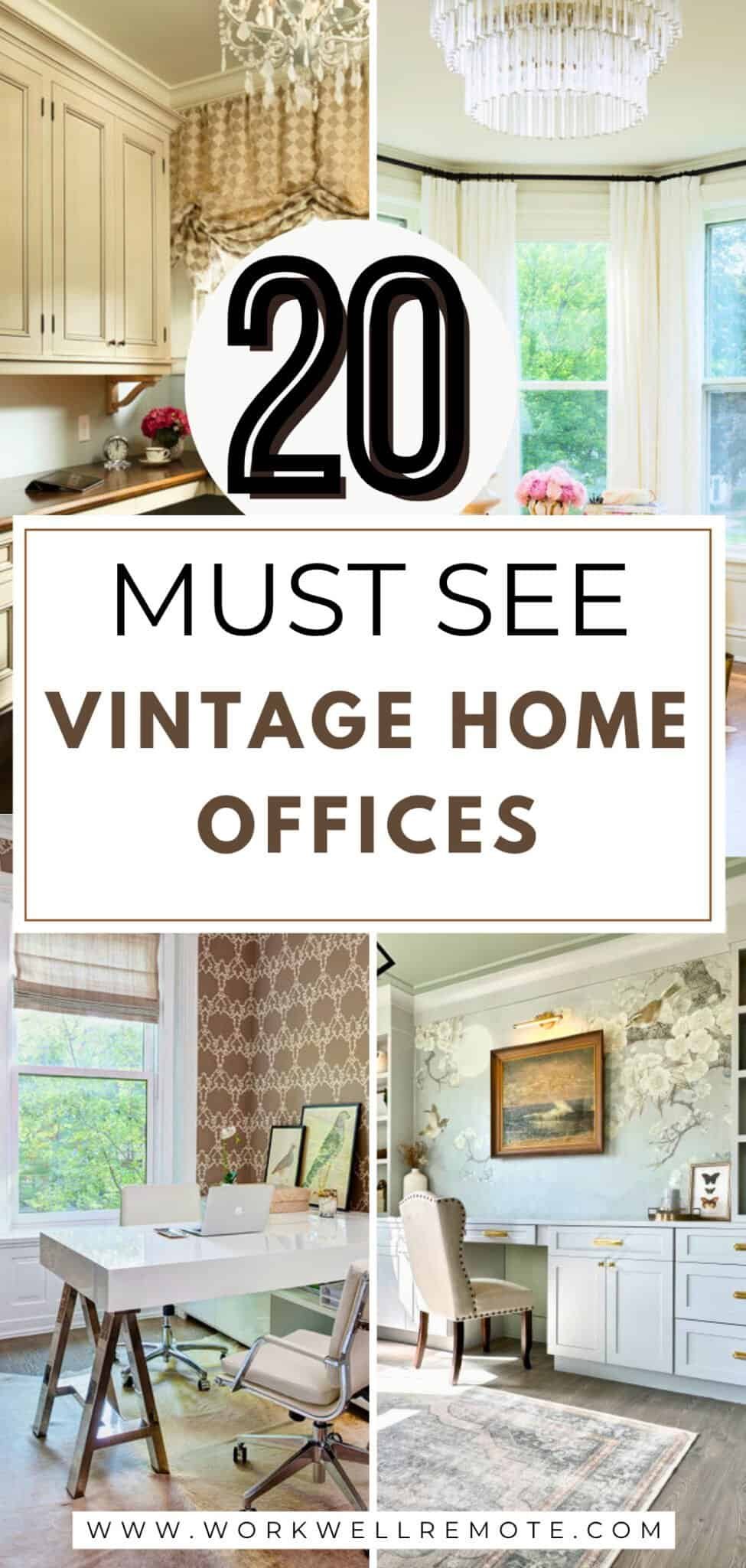 20 Vintage Home Office Inspiration Ideas - Work Well Remote
