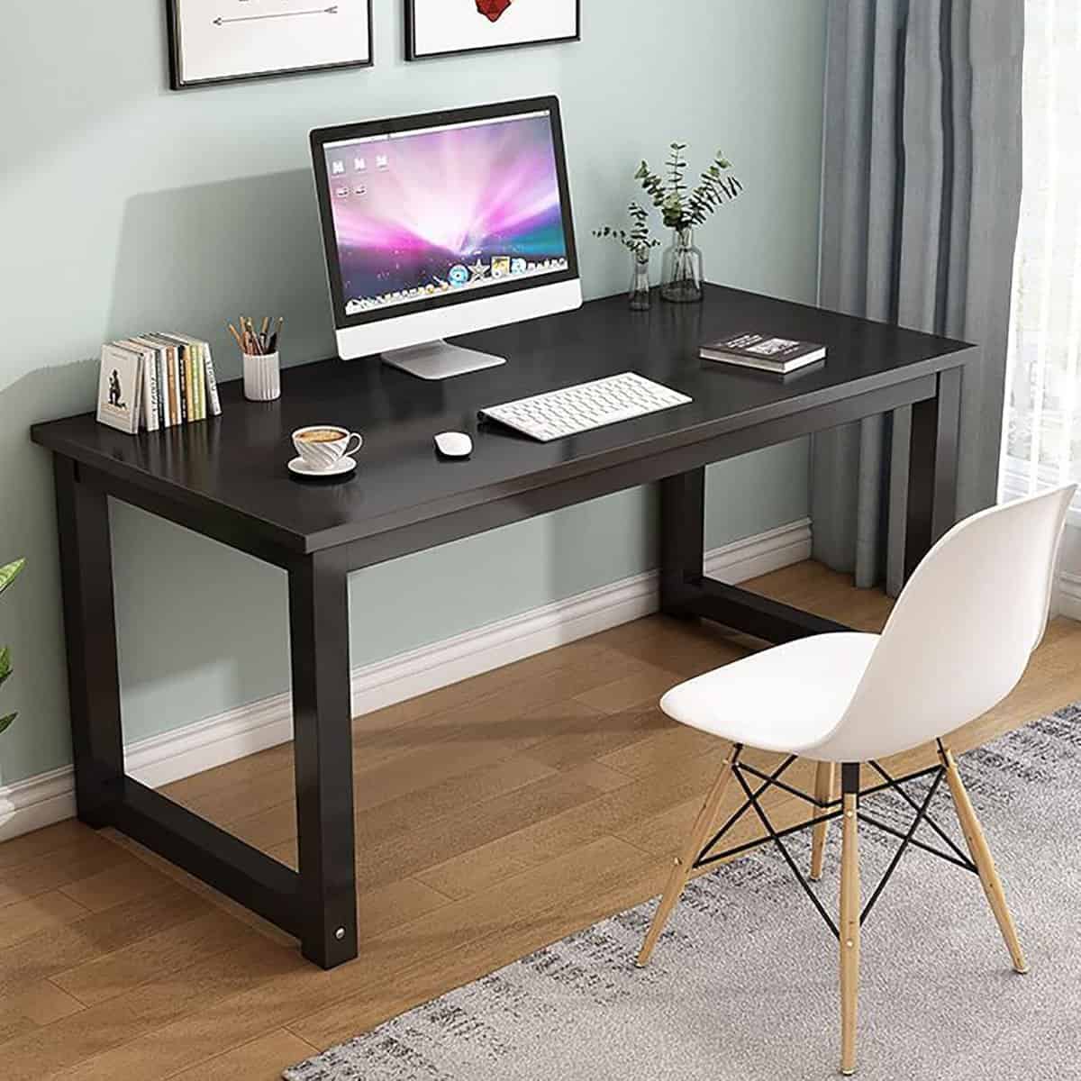 Small Spaces Gaming Desk Black Modern Simple Writing Desk