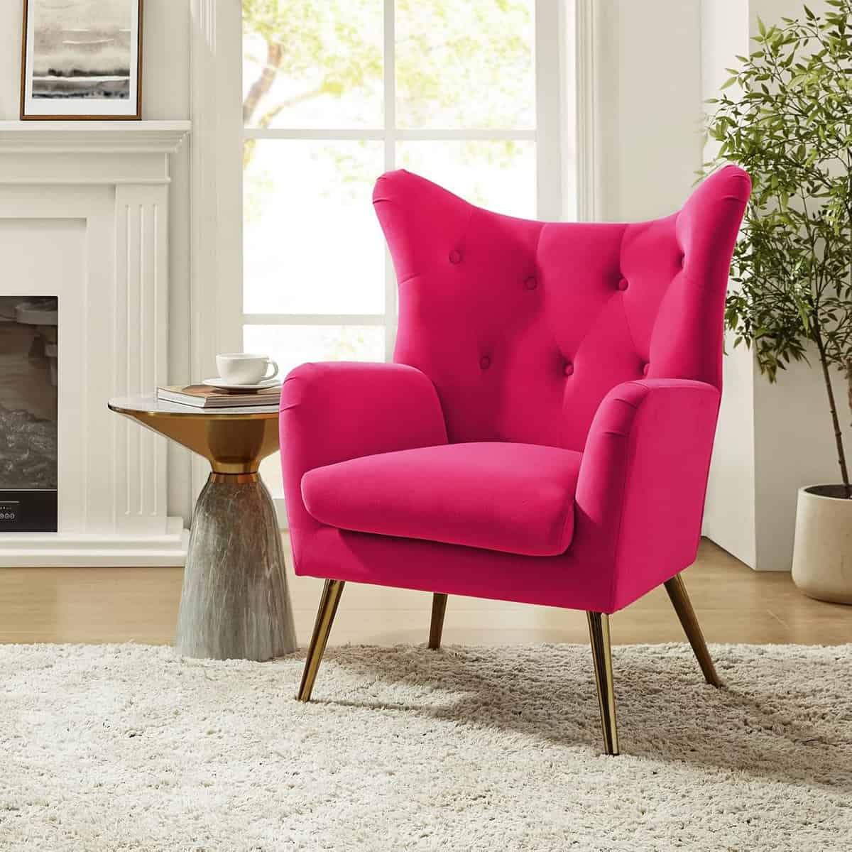 HULALA HOME Velvet Accent Chair