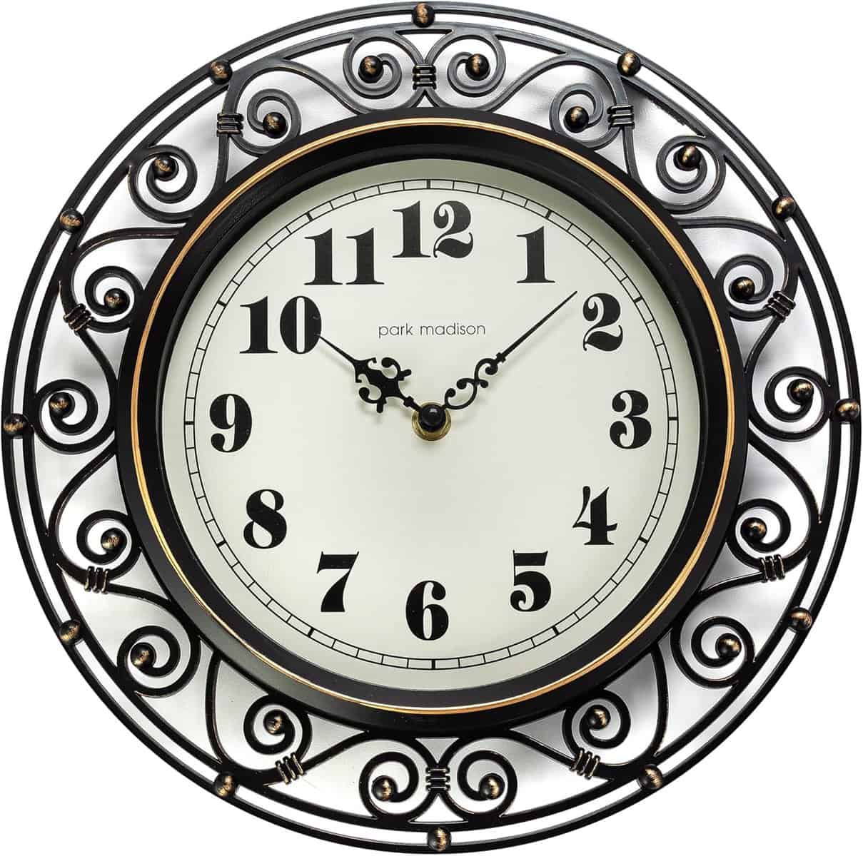 Decorative Iron Style Wall Clock 12 Inch