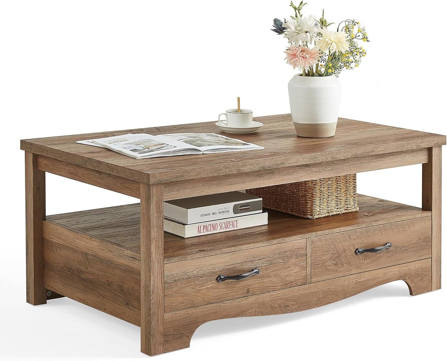 Farmhouse Coffee Table with Storage