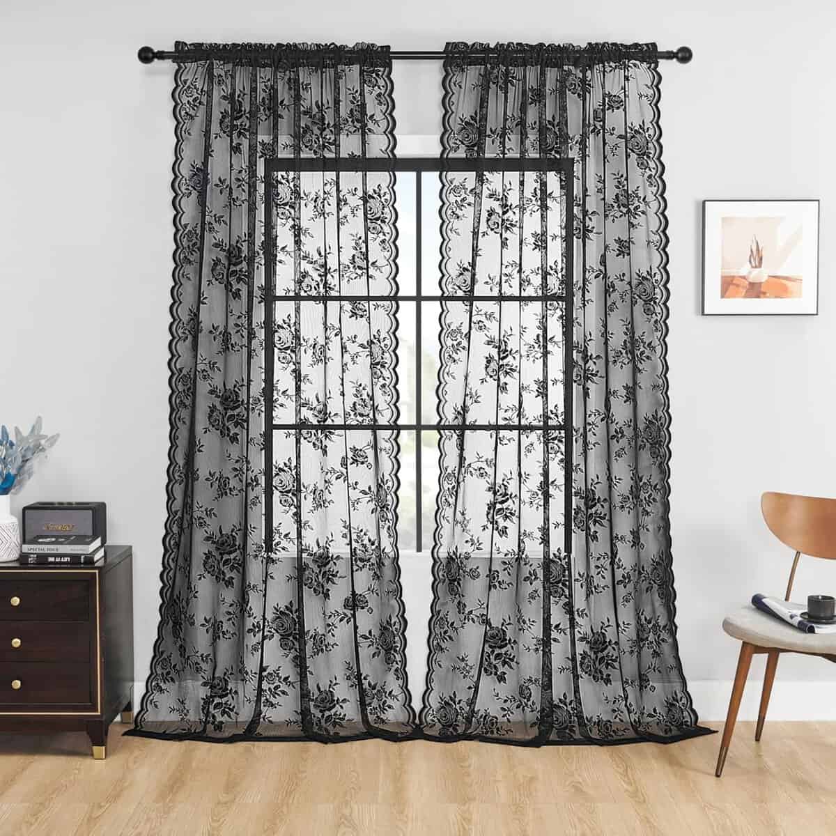 Black Lace Curtains