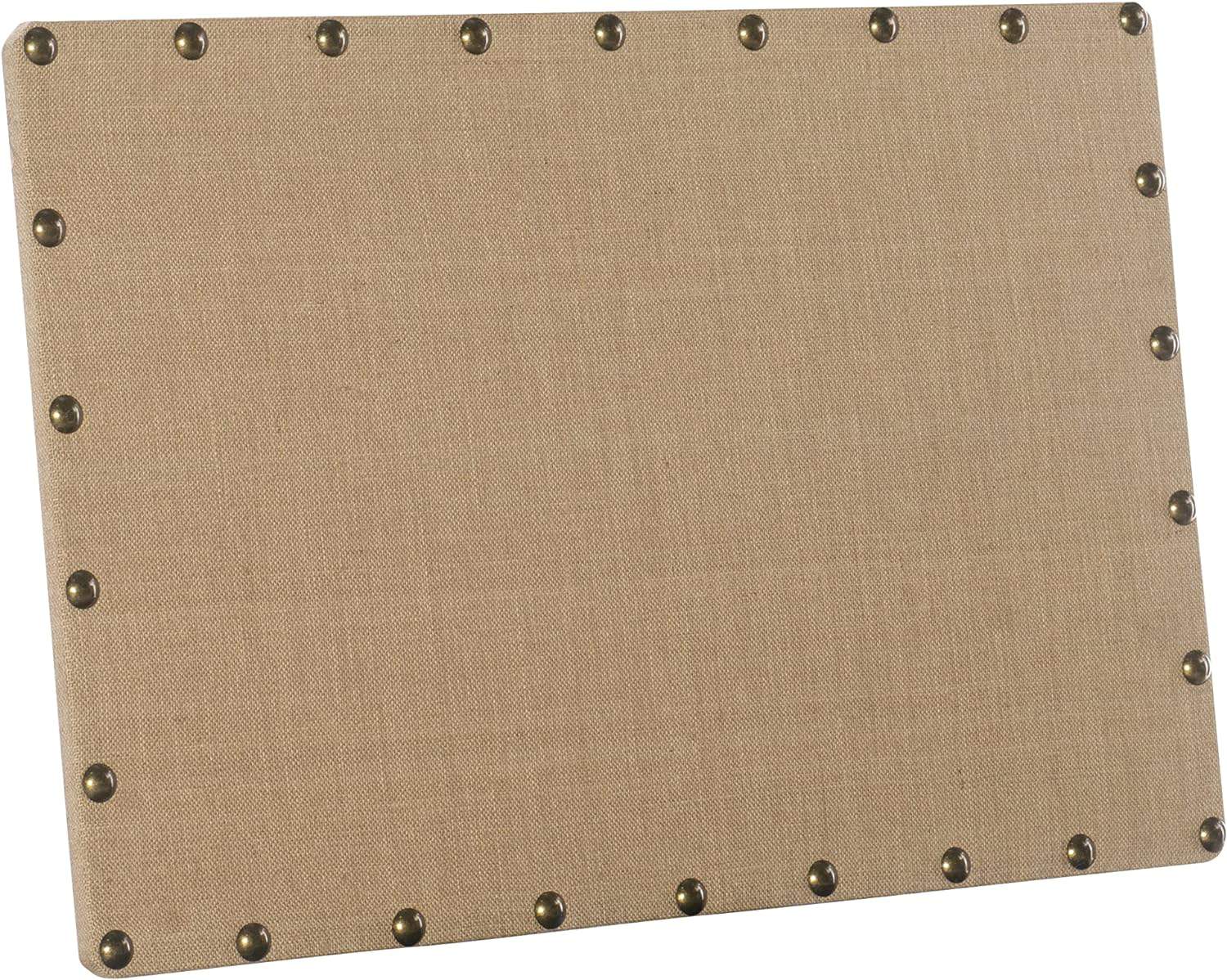 Linon Burlap, Medium Nailhead Corkboard