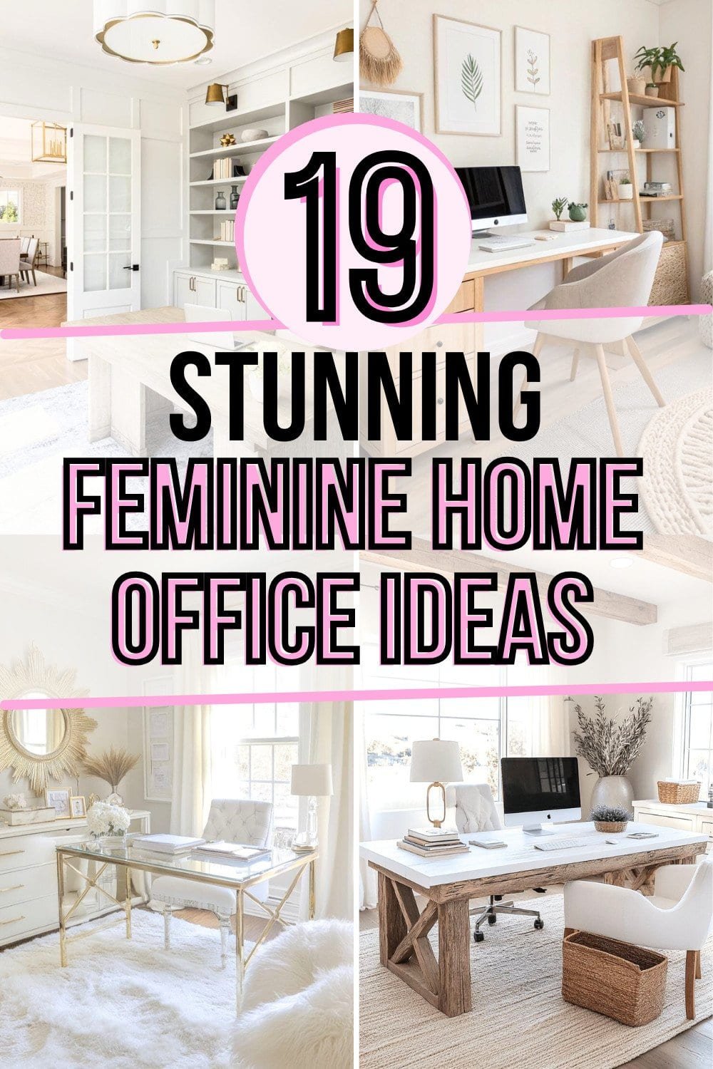 20 Cozy Feminine Home Office Ideas
