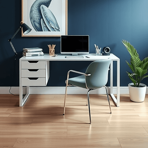 24 Stylish Navy Blue Wallpaper Ideas for Your Home Office