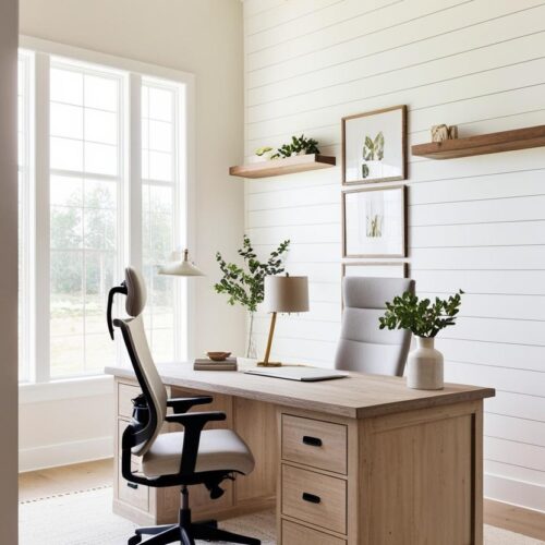 48 Farmhouse Home Office Inspiration Ideas for a Cozy Workspace