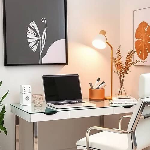 20 Bright and Feminine Home Office Inspiration Ideas