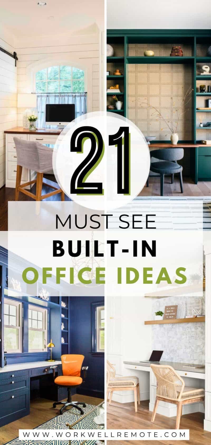 21 Amazing Built-In Office Desk And Cabinets Ideas - Work Well Remote