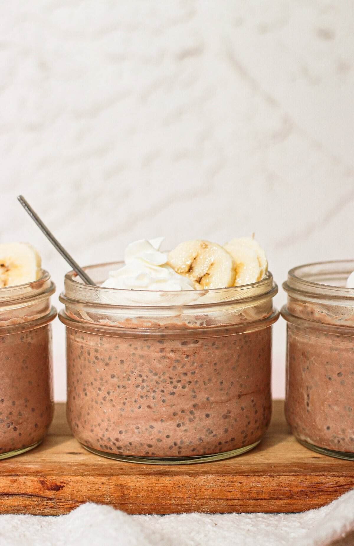 Creamy chocolate protein chia pudding