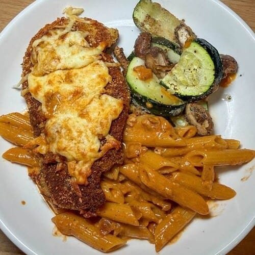 Chicken Parm with Rosé Penne