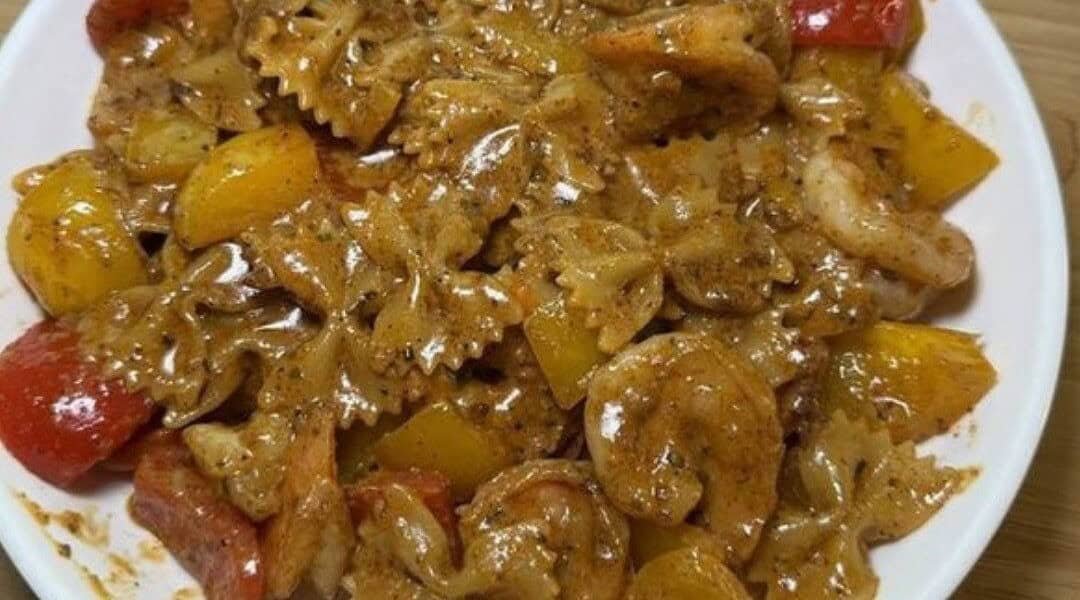 Creamy Cajun Shrimp Bowtie Pasta
