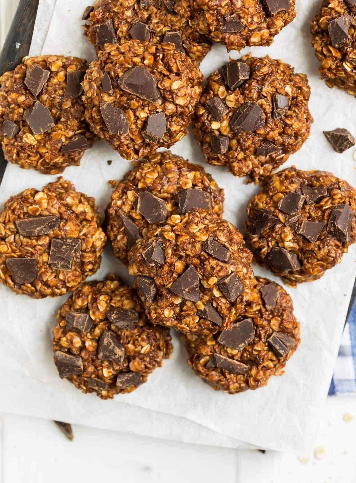 Healthy no bake cookies recipe for an after school snack idea