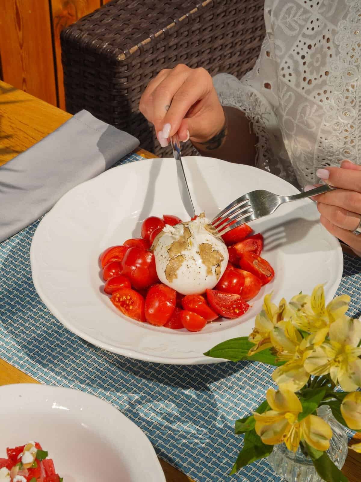 Peach and Burrata Caprese Sandwich