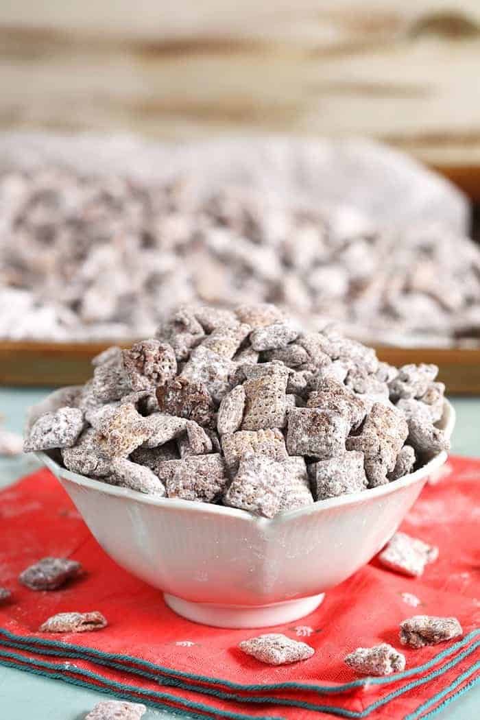Puppy chow muddy buddies snack mix for after school