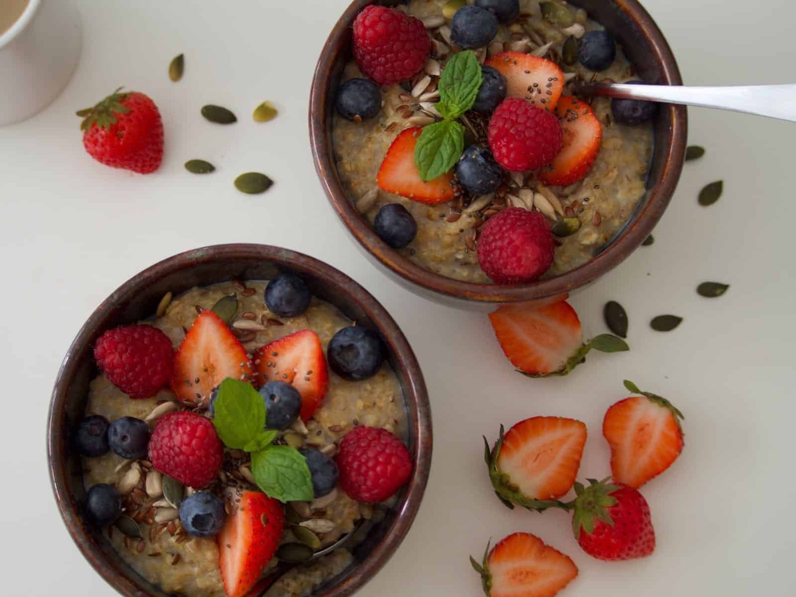 Rhubarb and Mixed Berry Overnight Oats