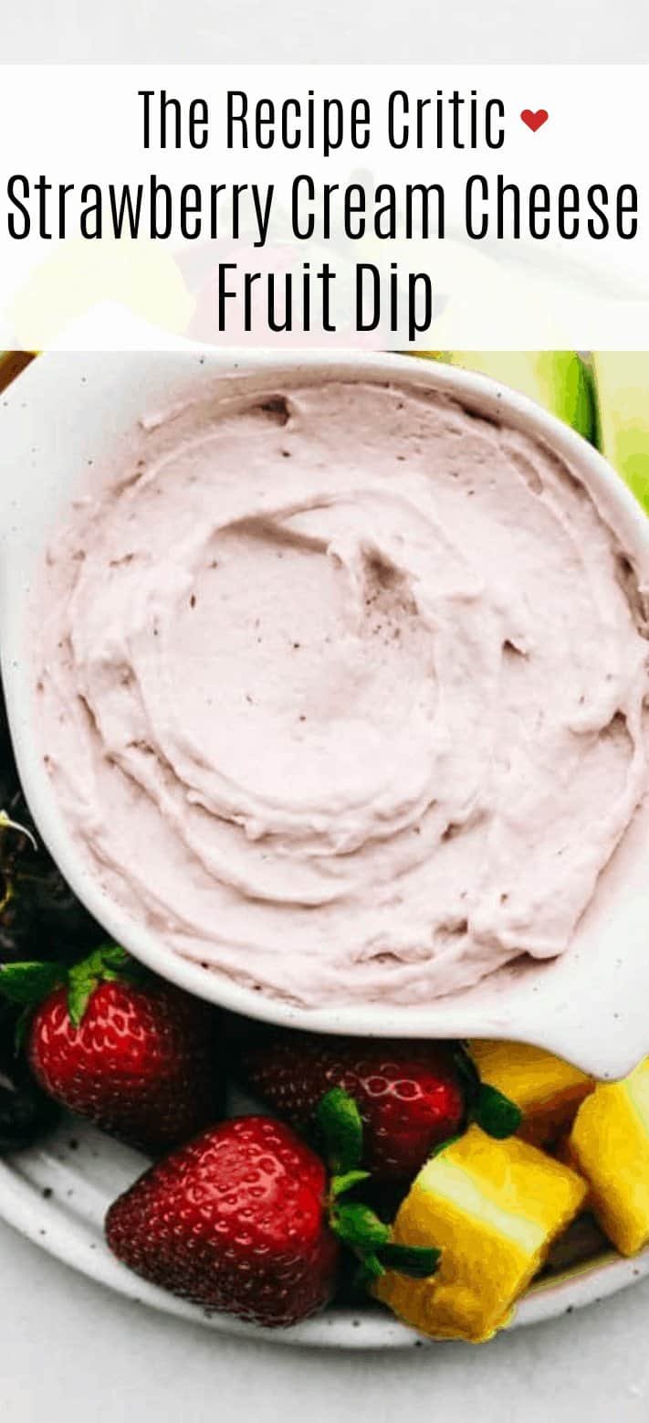 Strawberry cream cheese fruit dip after school snack recipe