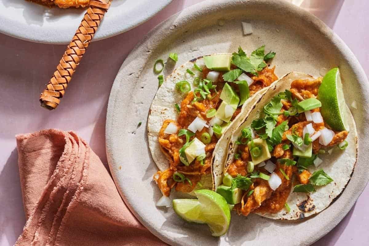 Chicken tinga tacos