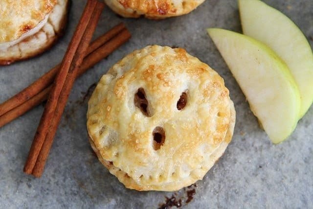 Flaky apple hand pies with turbinado sugar