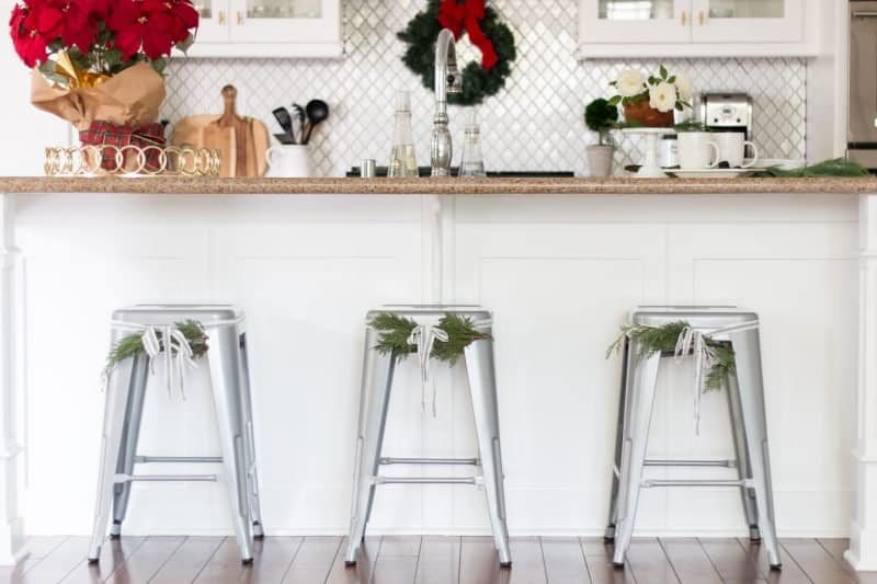 Fresh Greens on the Bar Stools