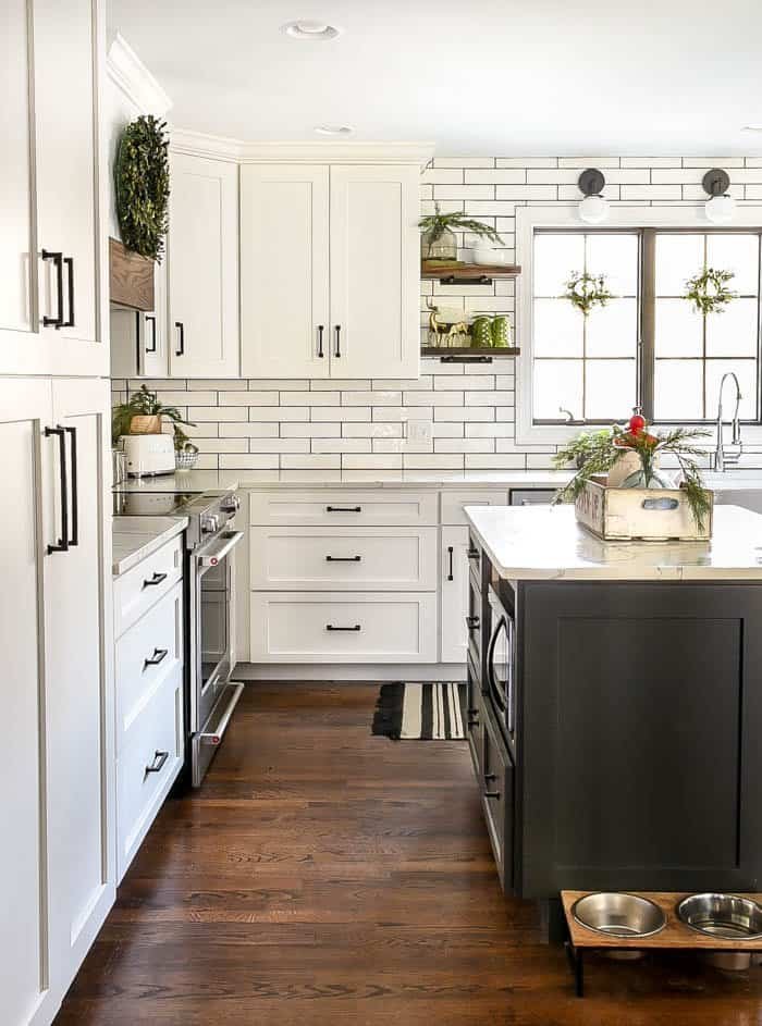 Neutral Kitchen with Vintage Santa Finds