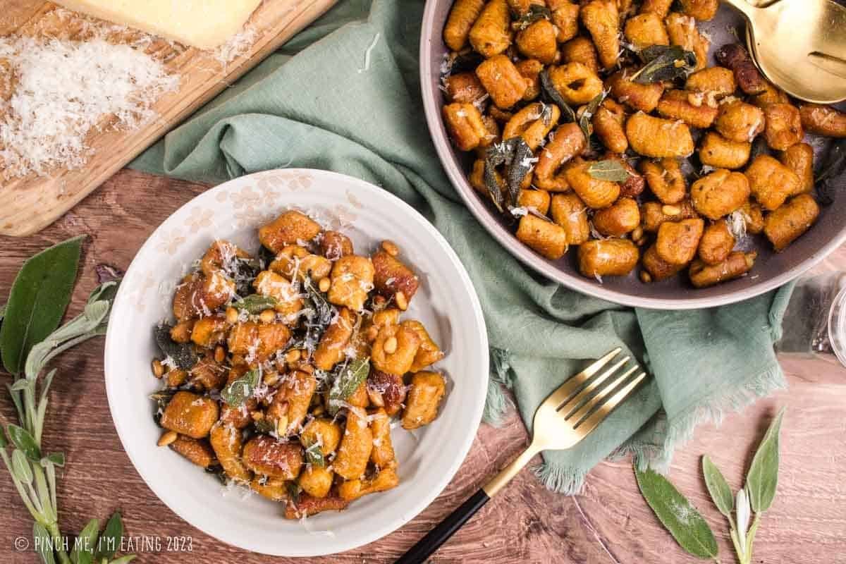 Pumpkin gnocchi with brown butter and crispy sage