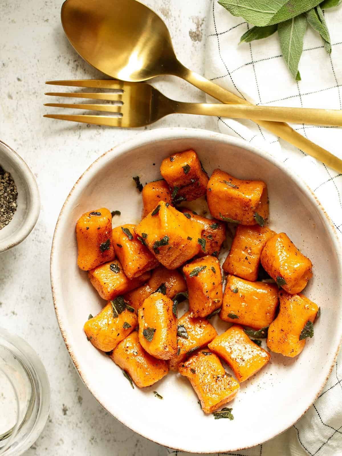 Sweet potato gnocchi with brown butter and crispy sage