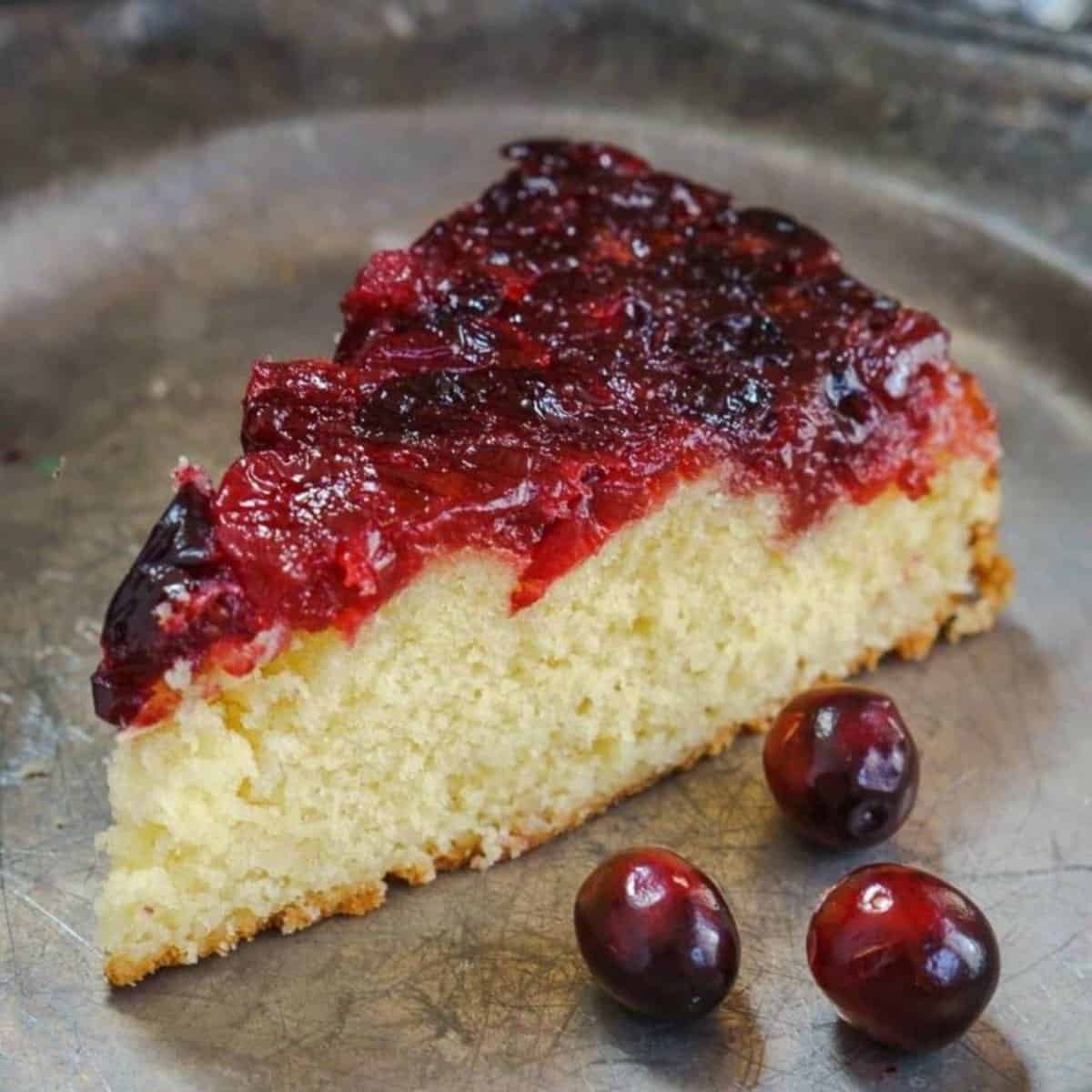 Cranberry upside down cake