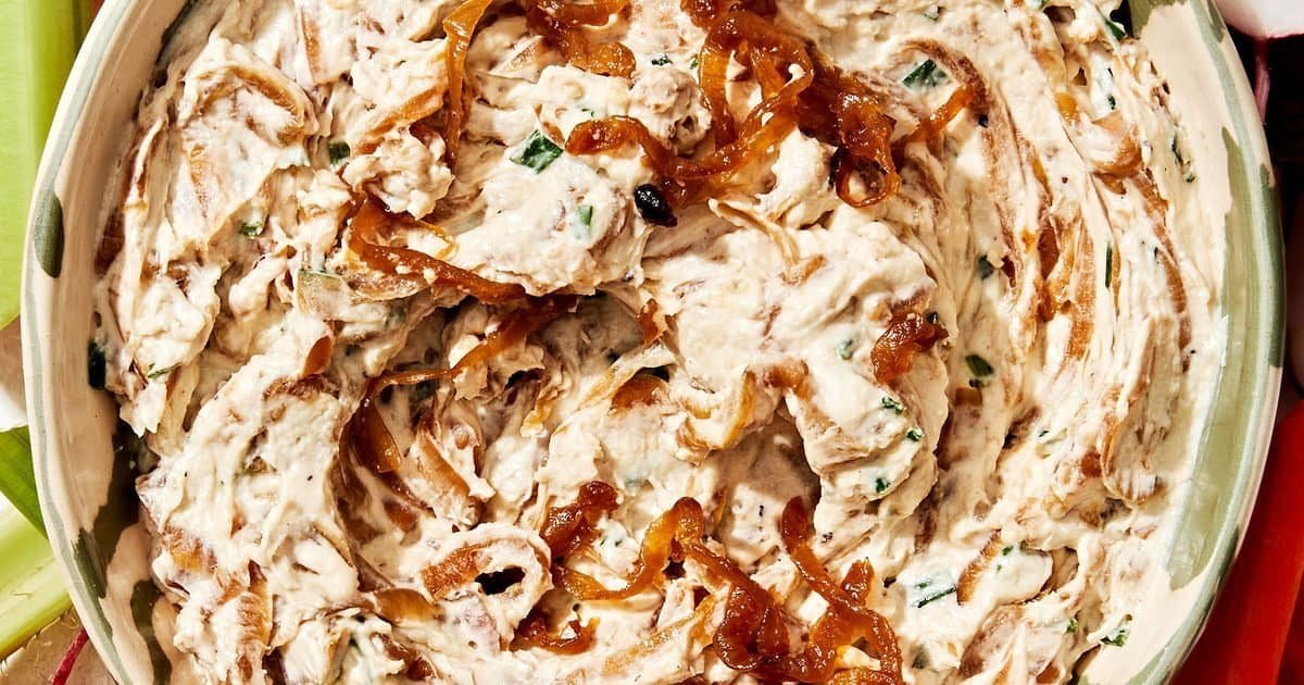 Caramelized onion dip with chives